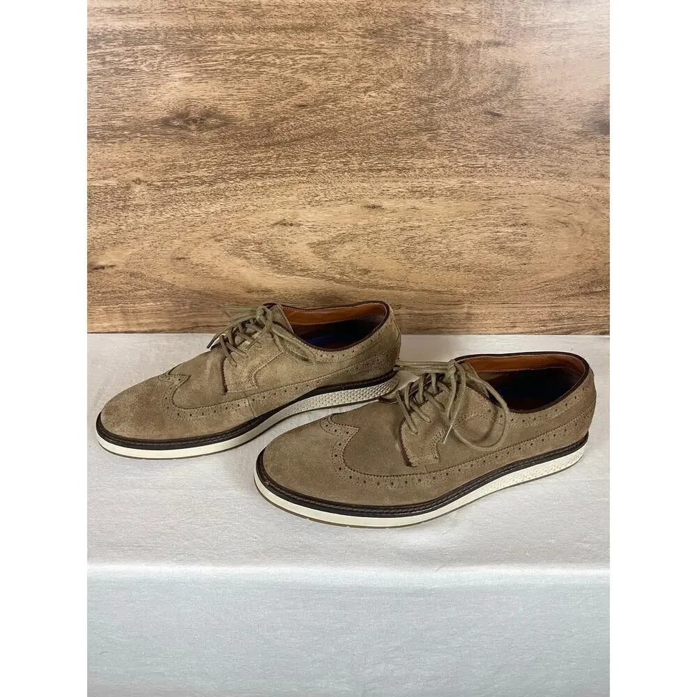 Vince Camuto Edwyn Men's Tan Suede Wingtip Oxford Sneakers Size 12M